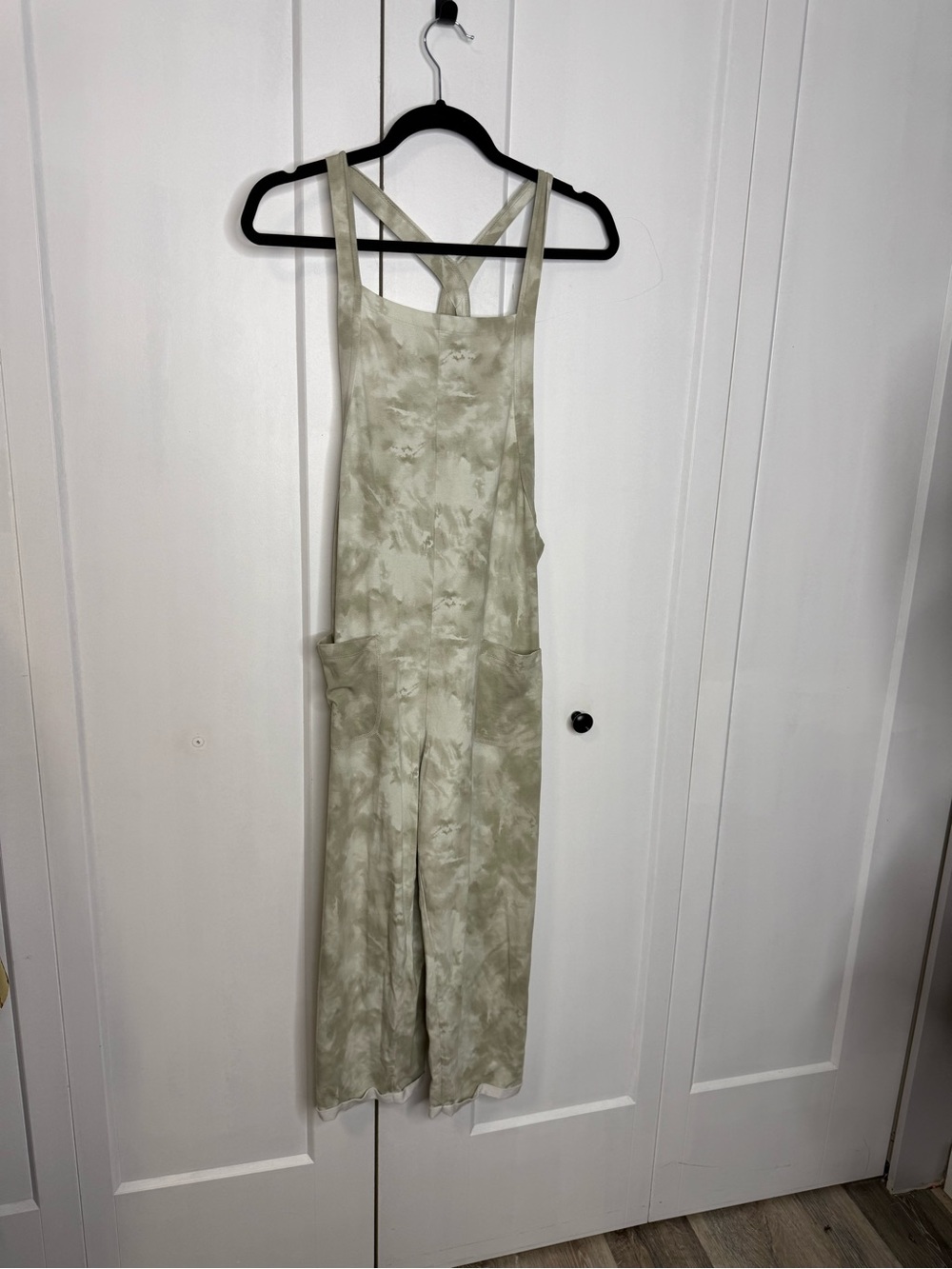 Jax & Lennon - XS-MED - Women's Sage Tie-Dye Wide-Leg Cropped Overall Jumpsuit